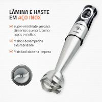 Mixer Turbo Inox Mondial Preto e Inox 500W M-16-BI - 3