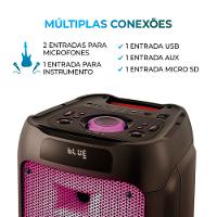 Caixa de Som PartyBox AIWA PB-05 Bluetooth 20H RGB USB TWS Preto - 7