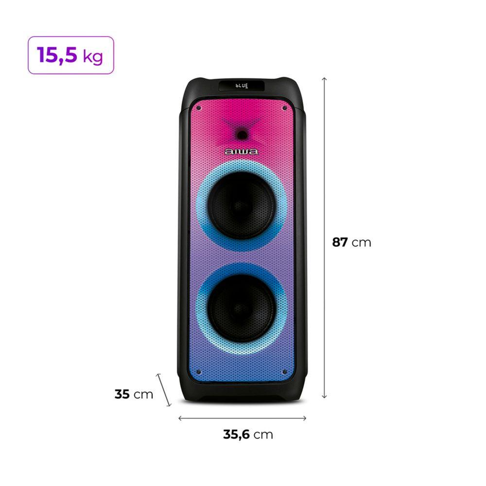 Caixa de Som PartyBox AIWA PB-06 Bluetooth 20H RGB USB TWS Preto - 10