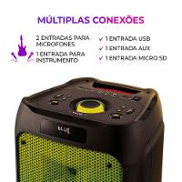Caixa de Som PartyBox AIWA PB-06 Bluetooth 20H RGB USB TWS Preto - 7