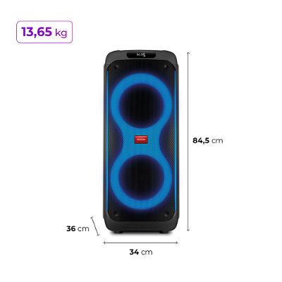 Caixa de Som PartyBox AIWA PB-04 Bluetooth 18H RGB USB TWS Preto