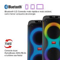 Caixa de Som PartyBox AIWA PB-04 Bluetooth 18H RGB USB TWS Preto - 8