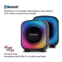 Caixa de Som PartyBox AIWA PB-07 Bluetooth 8H RGB USB TWS Preto - 9