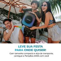 Caixa de Som PartyBox AIWA PB-07 Bluetooth 8H RGB USB TWS Preto - 10