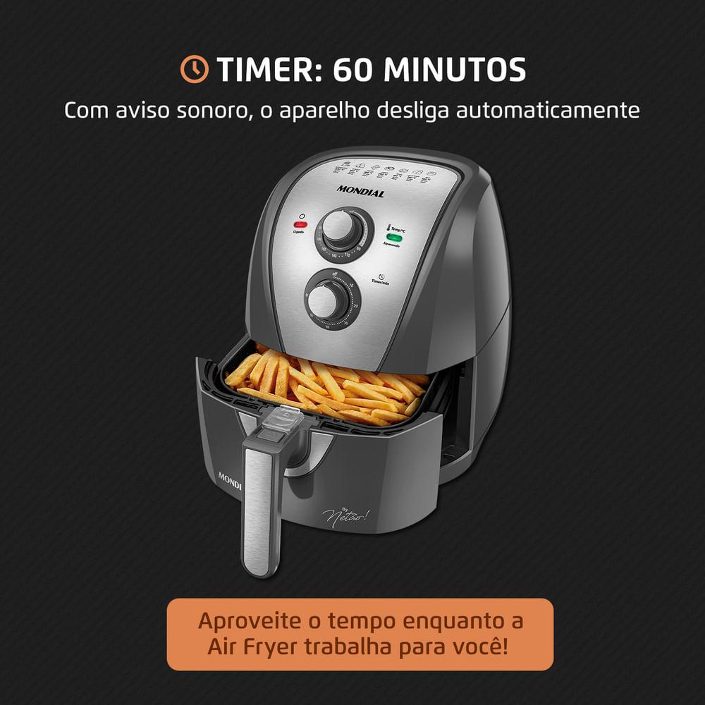 Fritadeira Sem Óleo Air Fryer 4L By Netão Mondial AFN-NT-01 - 6