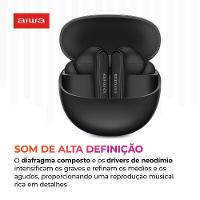 Fone de Ouvido Eardbud AIWA AWS-EB-04-B Bluetooth IPX4 ANC 26 Horas de bateria - 2