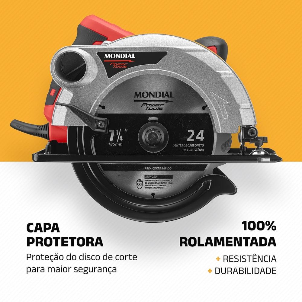 Serra Circular Mondial Vermelho 1500W FSC-04 - 4