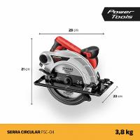 Serra Circular Mondial Vermelho 1500W FSC-04 - 7
