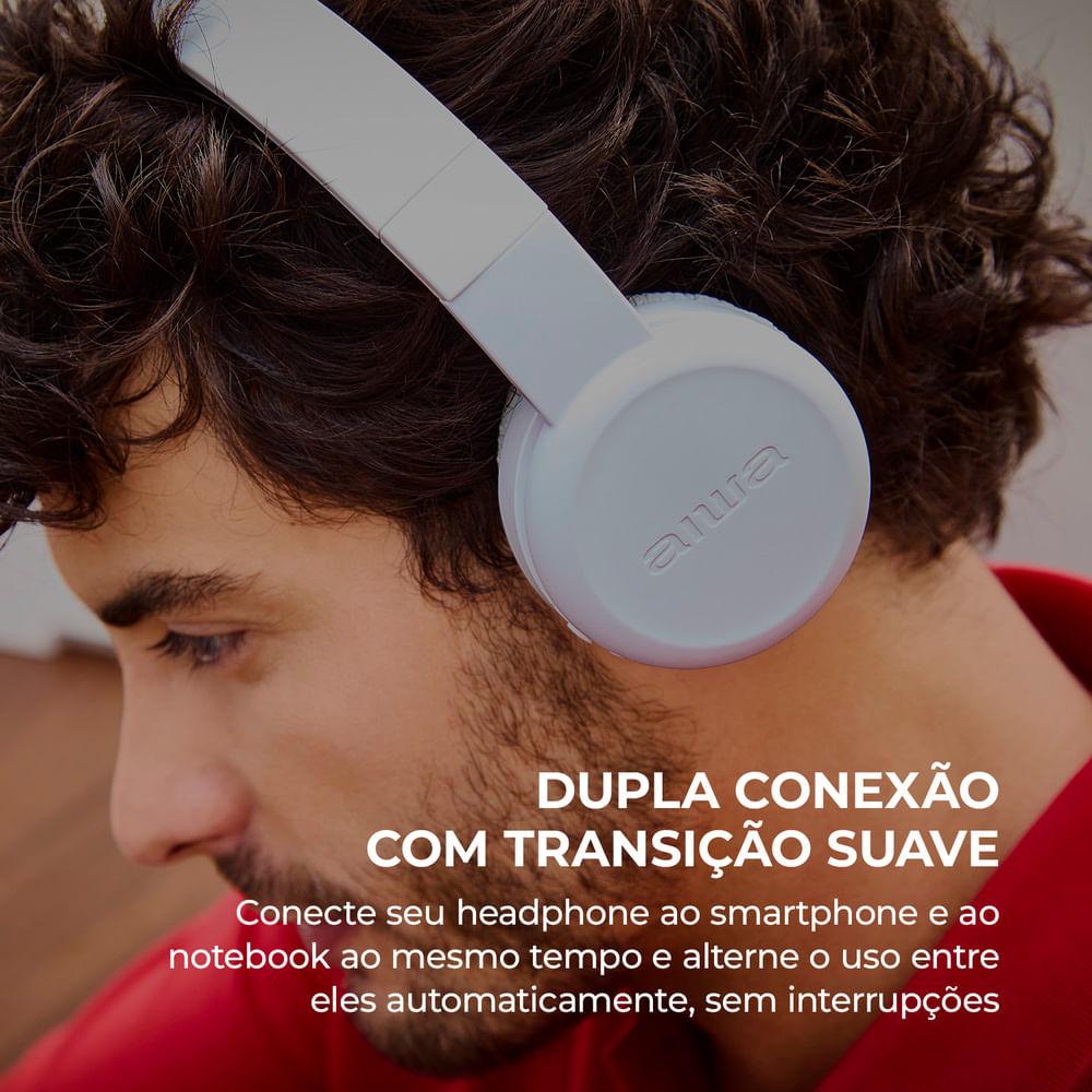 Fone de Ouvido Headphone AIWA HP-03-W Bluetooth Drive 30mm - 5