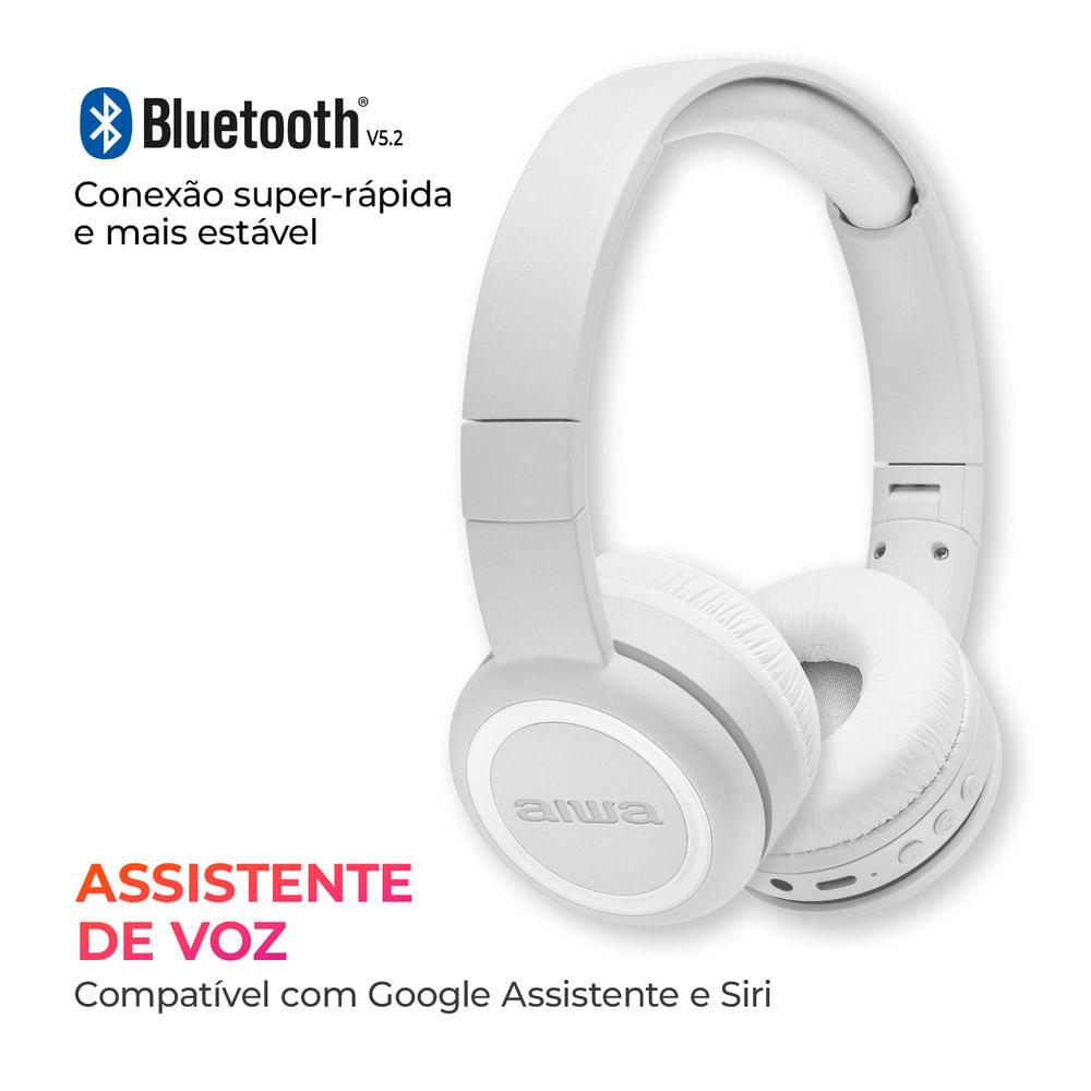 Fone de Ouvido Headphone AIWA HP-03-W Bluetooth Drive 30mm - 6