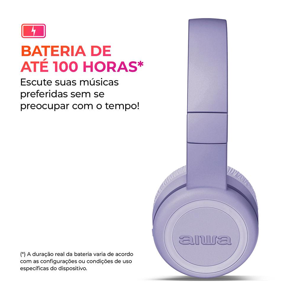 Fone de Ouvido Headphone AIWA HP-03-P Bluetooth Drive 30mm - 4