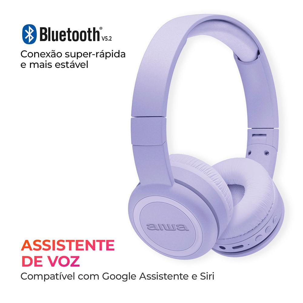 Fone de Ouvido Headphone AIWA HP-03-P Bluetooth Drive 30mm - 6