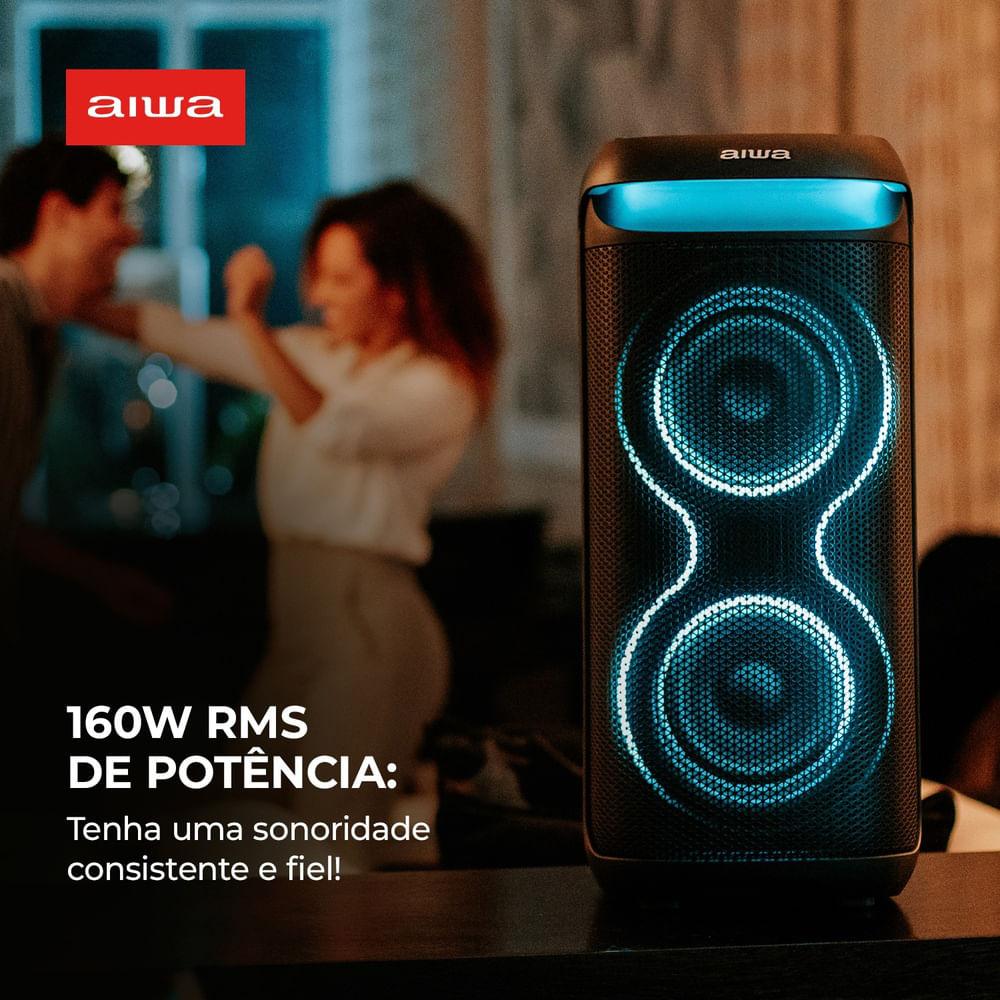 Caixa de Som PartyBox AIWA PB-08 Bluetooth 8H RGB USB TWS Preto - 3