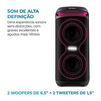 Caixa de Som PartyBox AIWA PB-08 Bluetooth 8H RGB USB TWS Preto