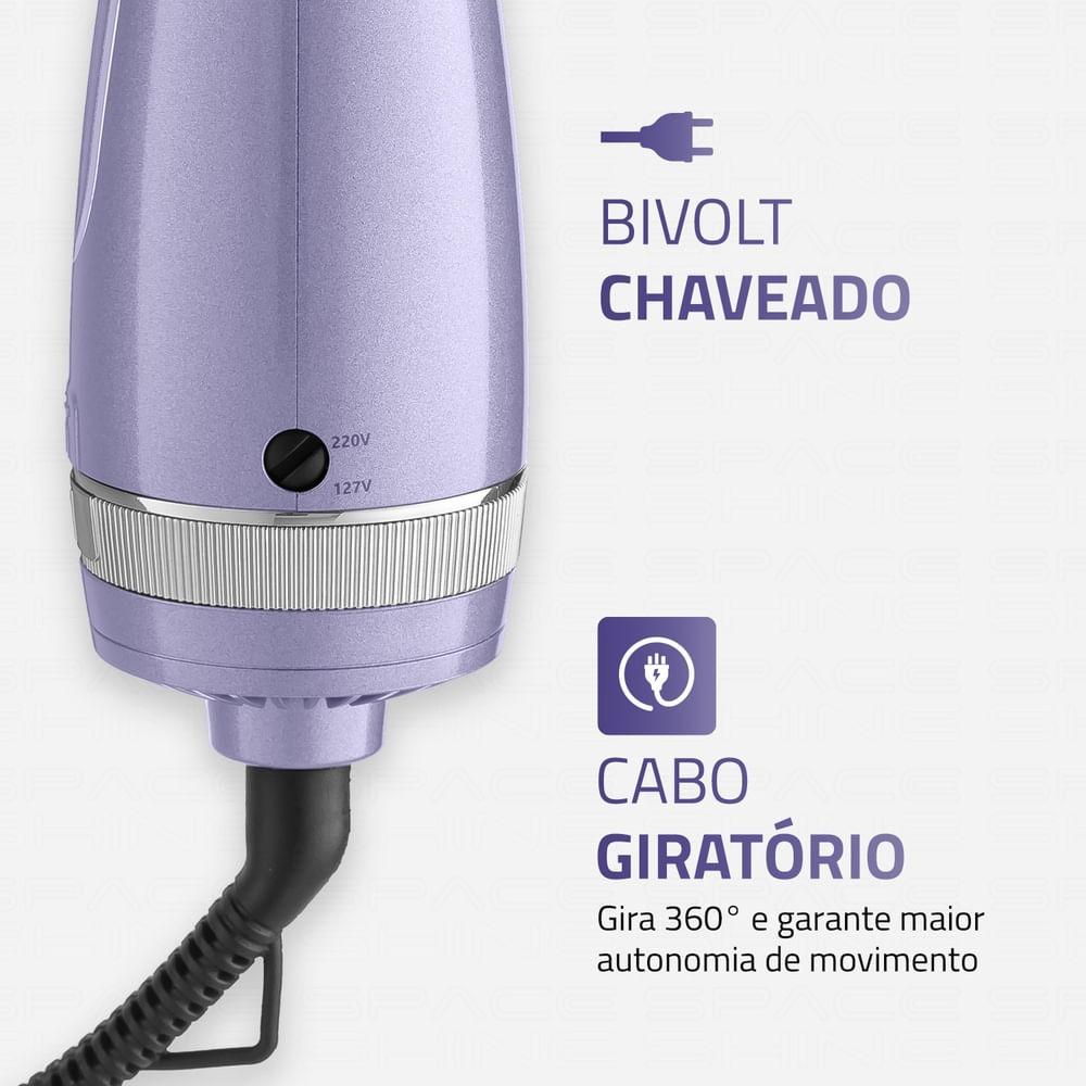Escova Secadora Space Shine  Mondial  Lilás  1300W  - ES-21 - 5