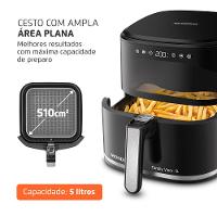 Fritadeira Sem Óleo Air Fryer Digital 5L  Mondial  Preto  2000W- AF-50-DV