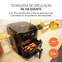Fritadeira Sem Óleo Air Fryer Digital 5L  Mondial  Preto  2000W- AF-50-DV - 6