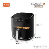 Fritadeira Sem Óleo Air Fryer Digital 5L  Mondial  Preto  2000W- AF-50-DV - 9