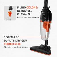 Aspirador de Pó Turbo Cycle  Mondial  Preto e Laranja  1500W- AP-40-B - 3