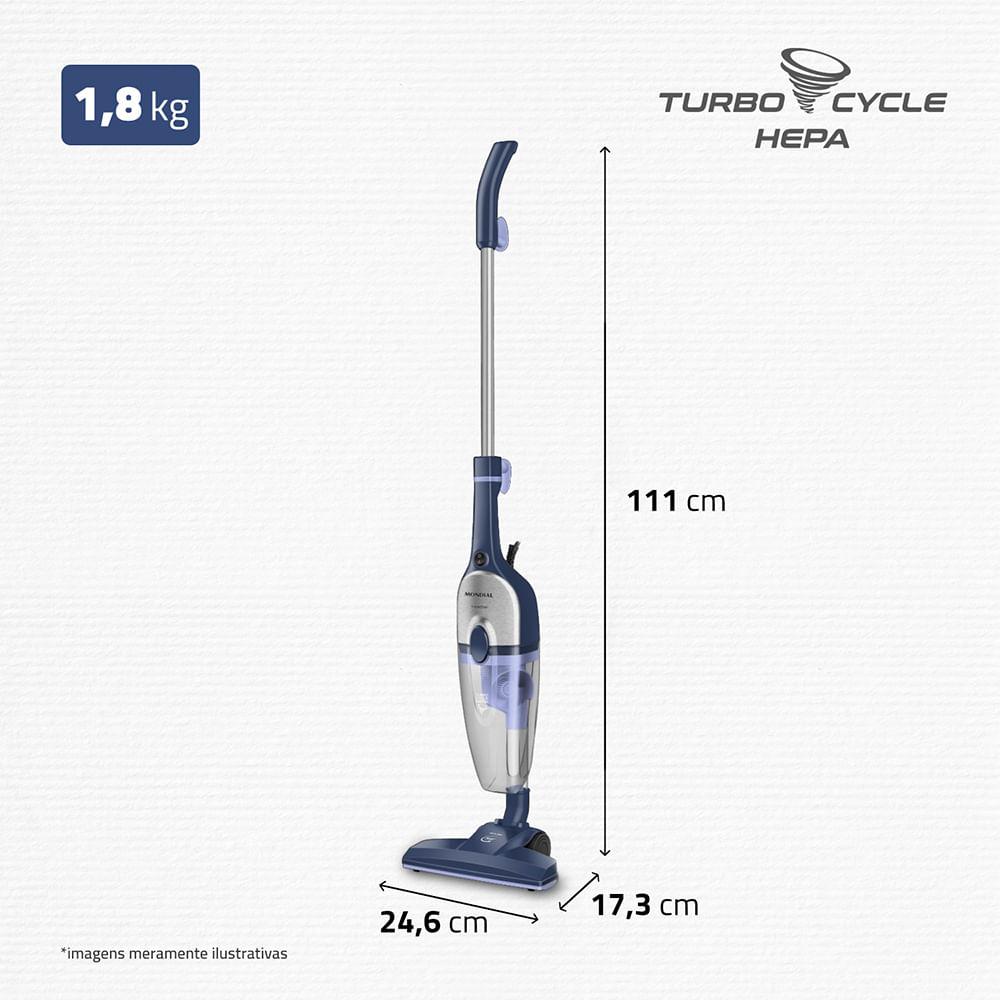 Aspirador de Pó Turbo Cycle Hepa Mondial 1550W  - AP-41-BLI - 10