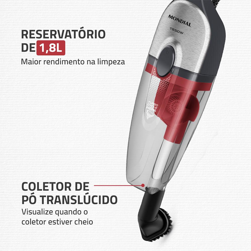 Aspirador de Pó Turbo Cycle Hepa Mondial 1550W - AP-41-GI - 6