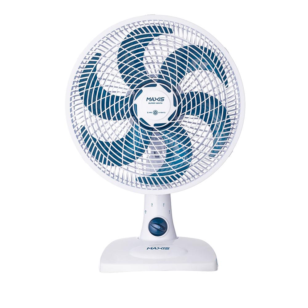 Ventilador de Mesa 30cm Super Vento Maxis Branco e Azul 50W V-30-MX-W - 1