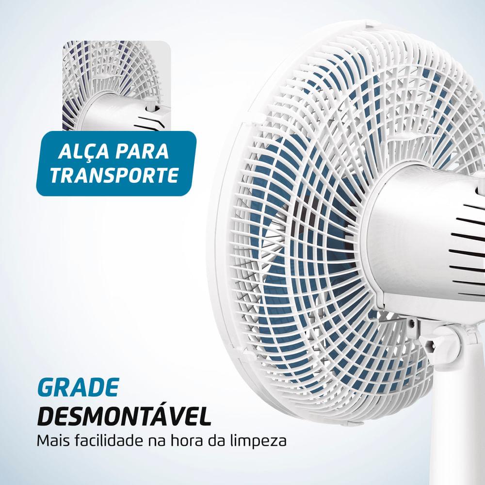 Ventilador de Mesa 30cm Super Vento Maxis Branco e Azul 50W V-30-MX-W - 5