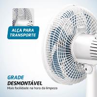 Ventilador de Mesa 30cm Super Vento Maxis Branco e Azul 50W V-30-MX-W - 5