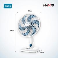 Ventilador de Mesa 30cm Super Vento Maxis Branco e Azul 50W V-30-MX-W - 6