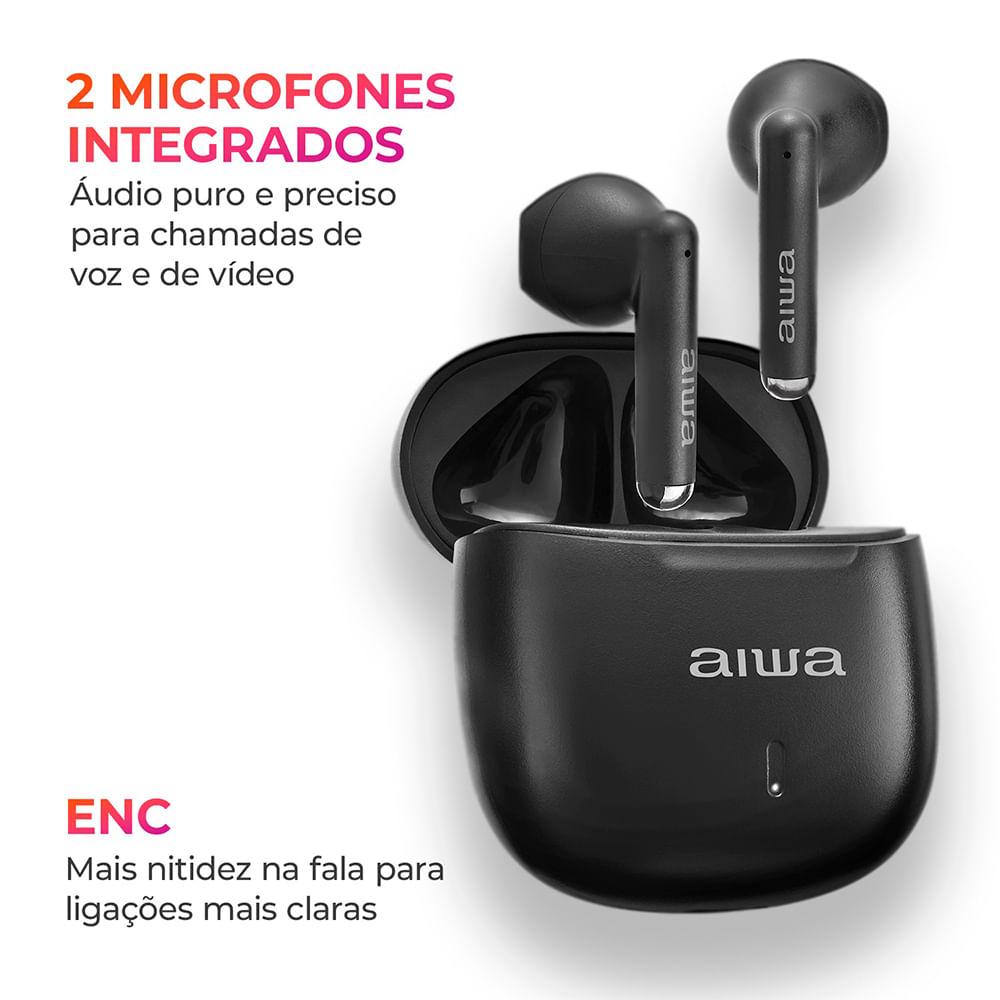 Fone de Ouvido Earbud Aiwa EB-05-B Bluetooth ENC APP - 6