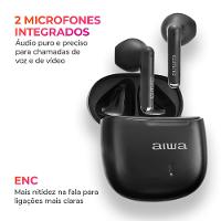 Fone de Ouvido Earbud Aiwa EB-05-B Bluetooth ENC APP - 6
