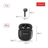 Fone de Ouvido Earbud Aiwa EB-05-B Bluetooth ENC APP - 9