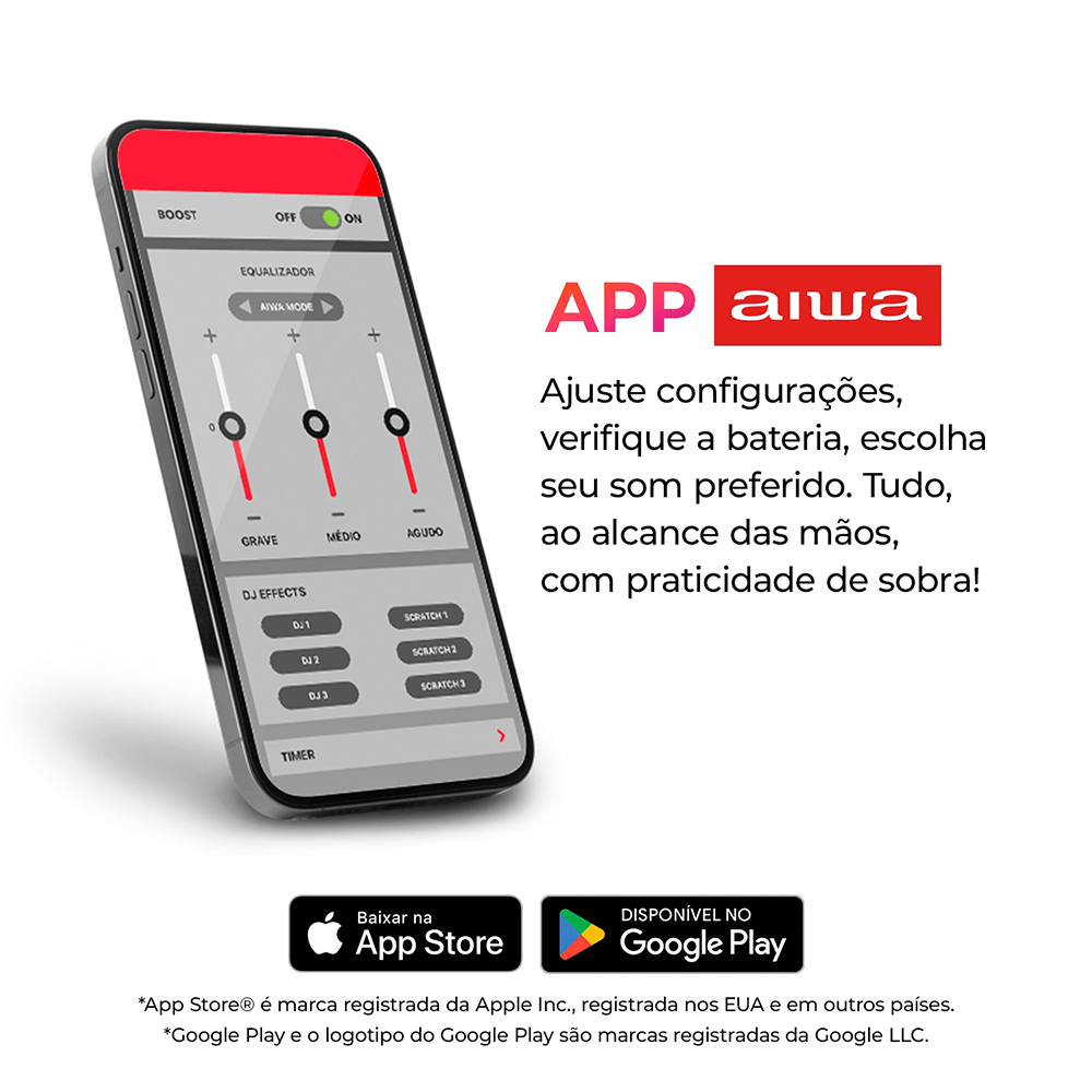 Fone de Ouvido Earbud Aiwa EB-05-W Bluetooth ENC APP - 3
