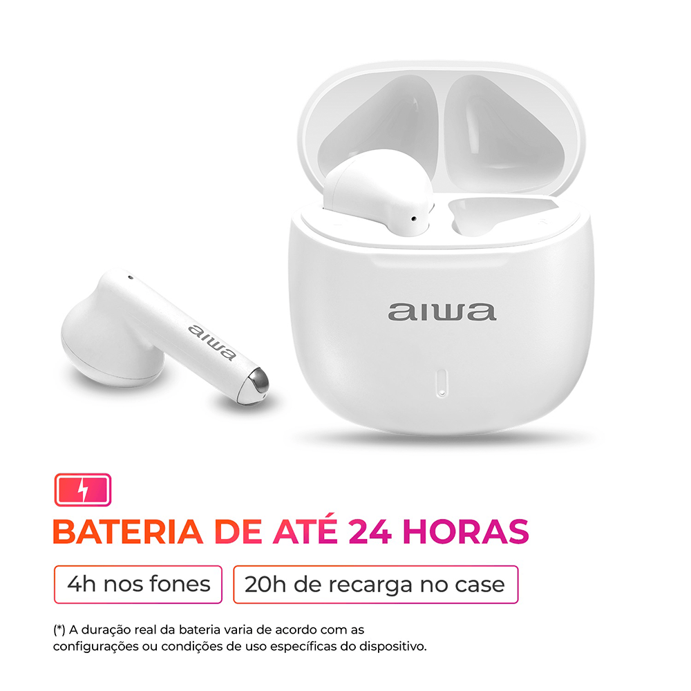 Fone de Ouvido Earbud Aiwa EB-05-W Bluetooth ENC APP - 4