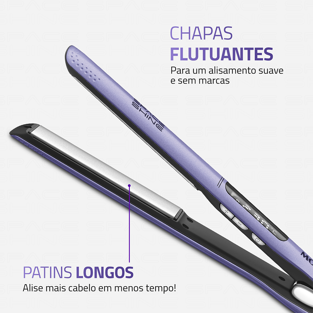 Prancha Alisadora Space Shine Mondial Lilás 50W Bivolt - P-26 - 3