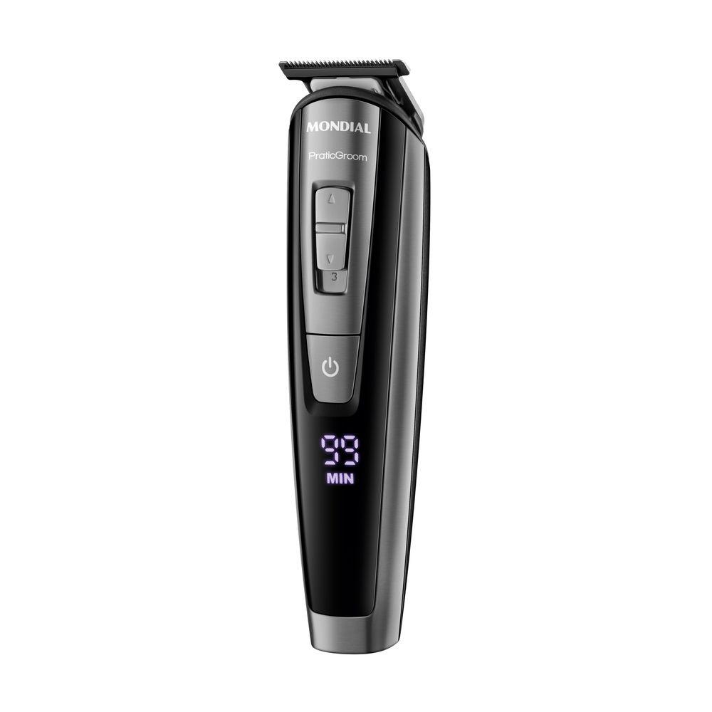 Aparador de Pelos PraticGroom Mondial Preto 6W Bivolt - BG-09 - 1
