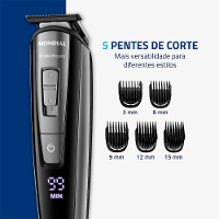 Aparador de Pelos PraticGroom Mondial Preto 6W Bivolt - BG-09 - 3