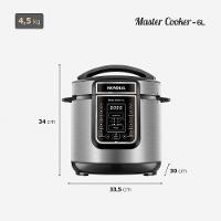 Panela de Pressão Elétrica Digital 6L Mondial Preto e Inox - PE-60-6L-I - 9