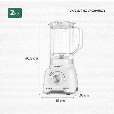 Liquidificador Pratic Power Mondial Branco 550W L-97-W