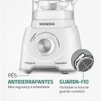 Liquidificador Pratic Power Mondial Branco 550W L-97-W - 6