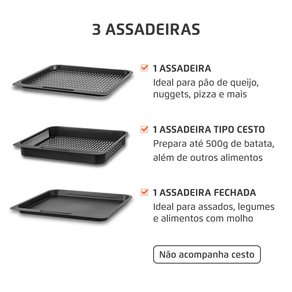 Fritadeira Elétrica Forno Oven 12L Mondial AFON-12L-BI-BC - 3