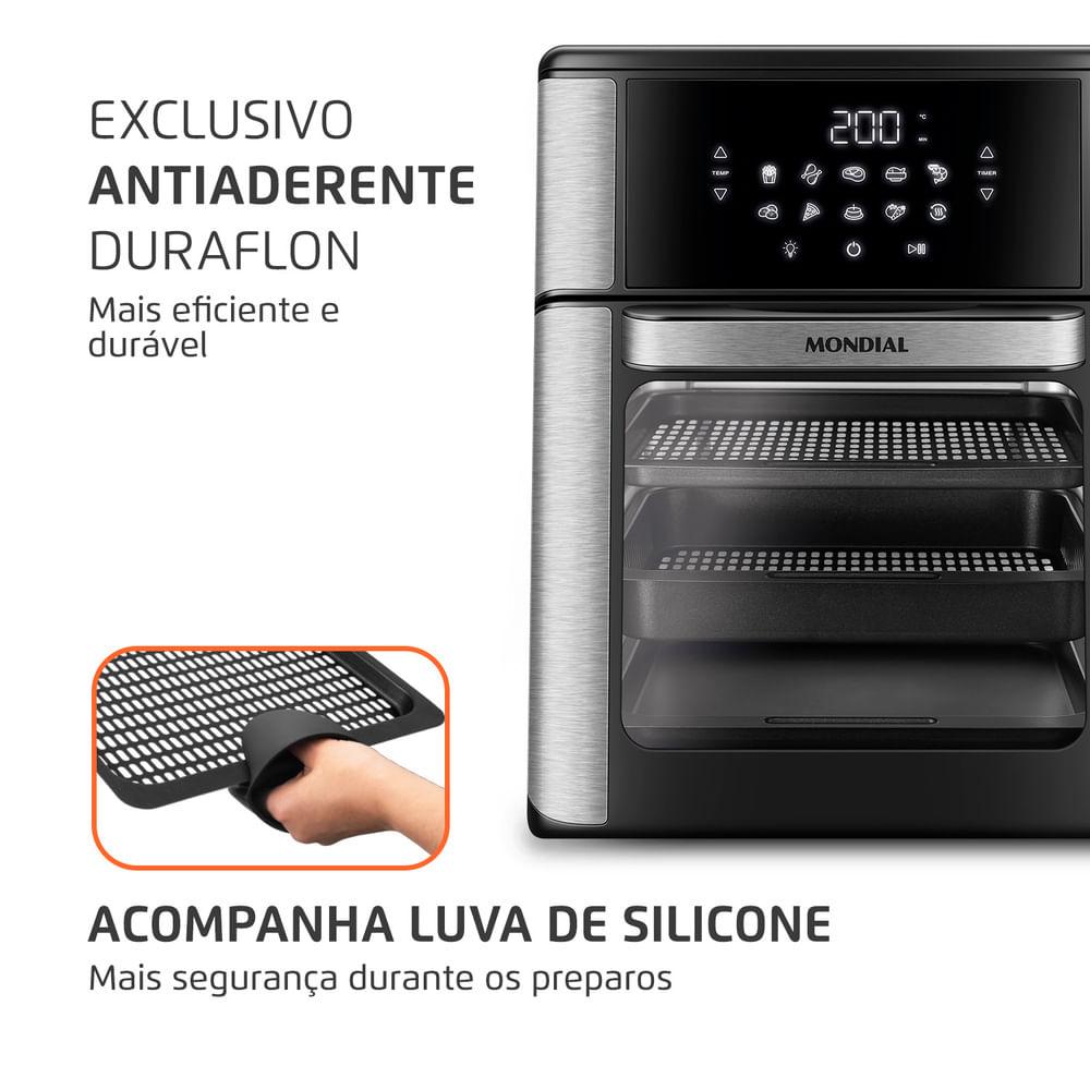 Fritadeira Elétrica Forno Oven 12L Mondial AFON-12L-BI-BC - 4