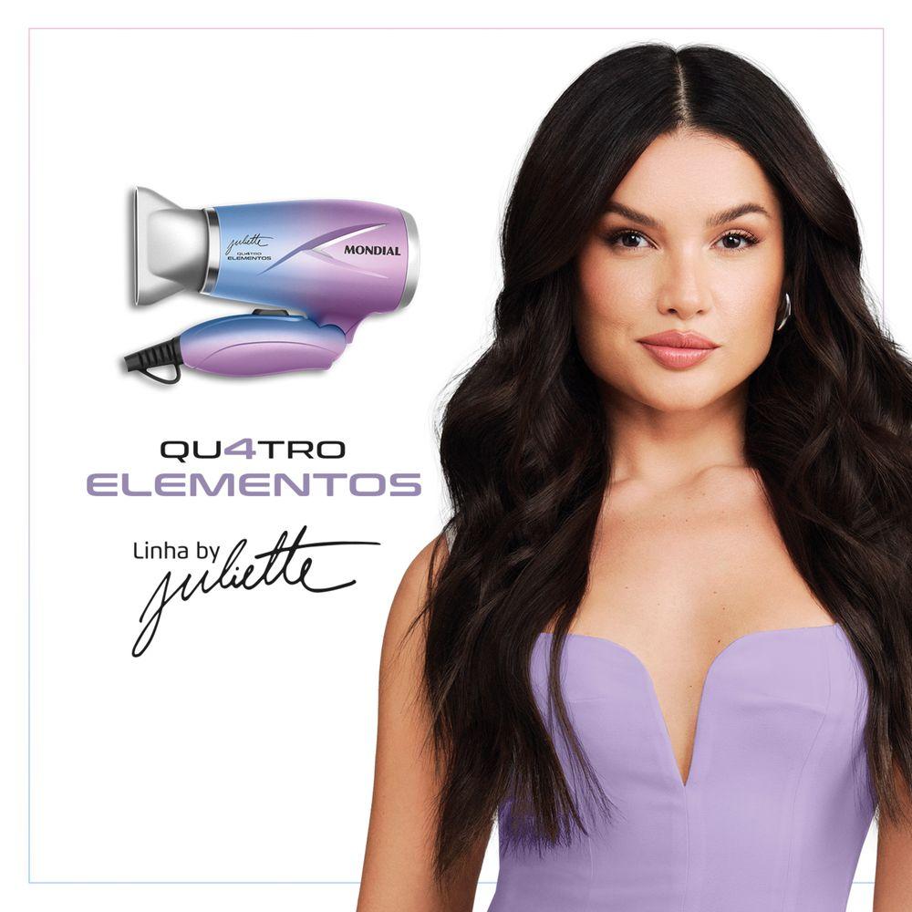 Secador de Cabelo By Juliette Mondial Azul e Rosa 1200W SCT-JU-03 - 2