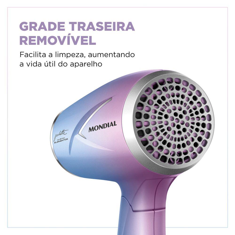 Secador de Cabelo By Juliette Mondial Azul e Rosa 1200W SCT-JU-03 - 8
