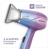 Secador de Cabelo By Juliette Mondial Azul e Rosa 1200W SCT-JU-03 - 5