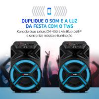 Caixa Amplificada Mondial Preto 400W RMS Bivolt - CM-400-L - 6