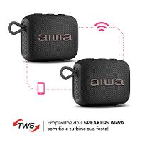 Caixa de Som Speaker AIWA AWS-SP-07-B 7W Bluetooth IPX6 - 8