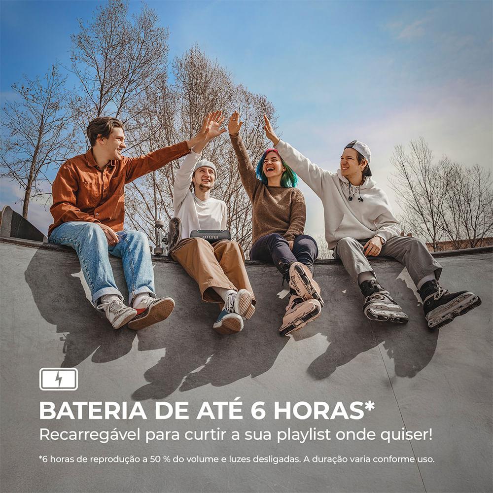 Caixa de Som Speaker AIWA SP-05-LB 30W Bluetooth IPX5 - 7