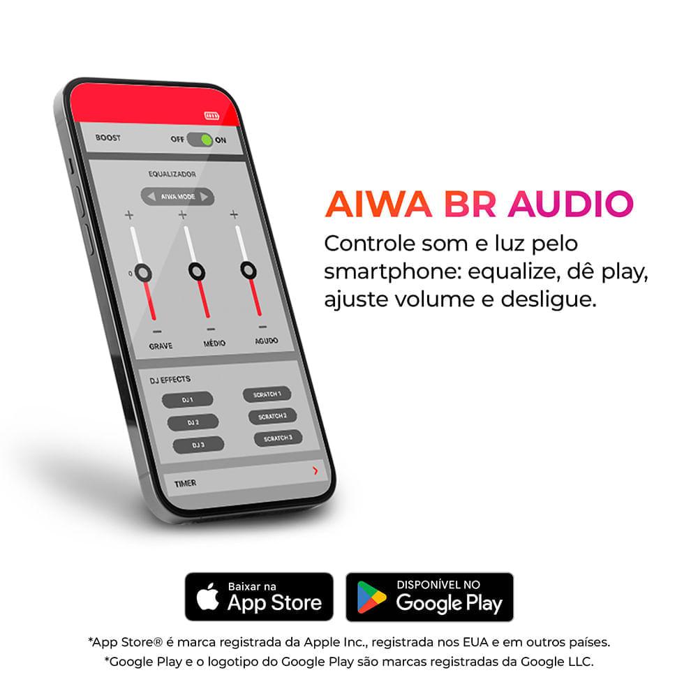 Caixa de Som Speaker AIWA SP-05-LB 30W Bluetooth IPX5 - 6