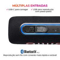 Caixa de Som Speaker AIWA SP-05-LB 30W Bluetooth IPX5 - 7